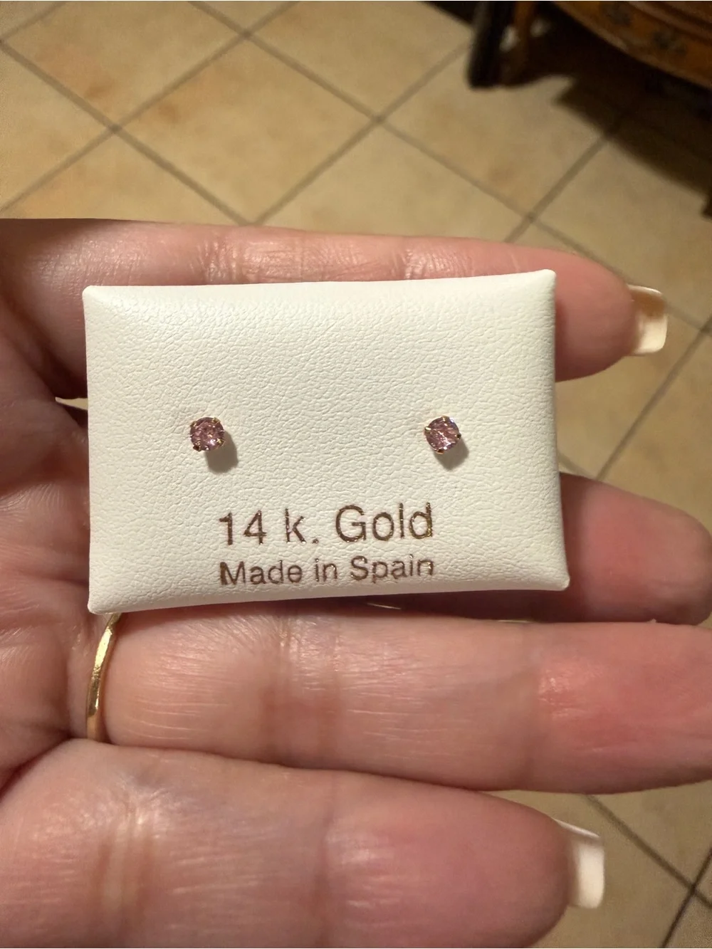 Kids Stud Earrings - Pink and Blue Options